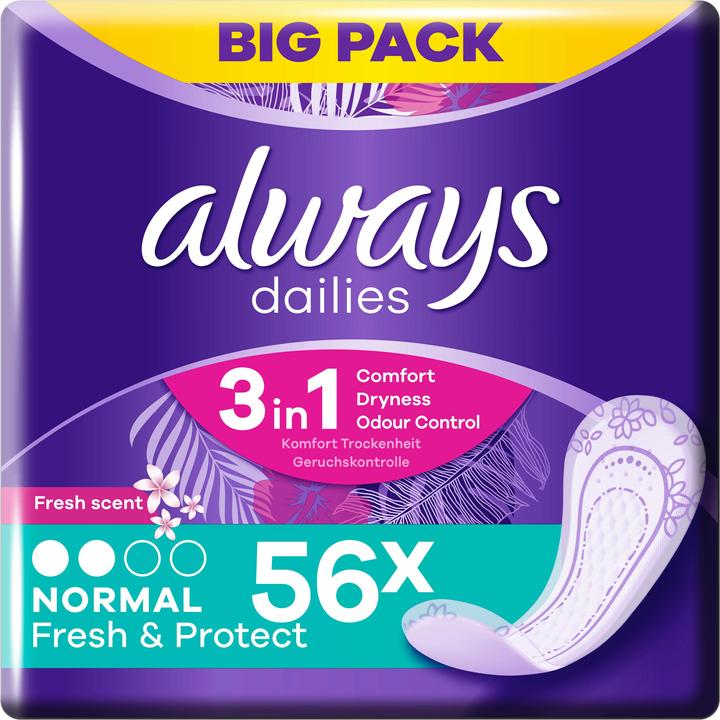 Produktbild Always Slipeinlage Fresh&Protect Normal Fresh BigPack (56 x, Slipeinlagen)