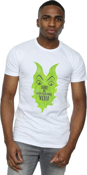Actual product image Disney Mens The Descendants Maleficent She Is Watching T-Shirt (M)