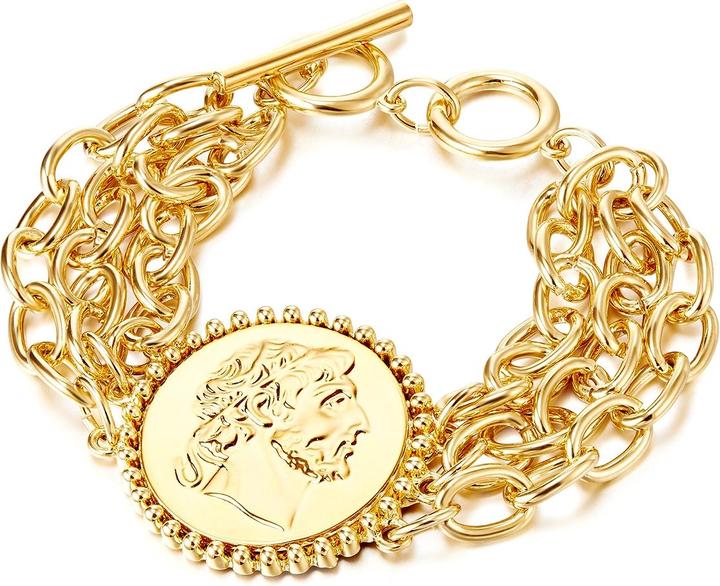 Lulu & Jane Münze Metall-Legierung gelbgold 18,0 cm Basislänge + 3,0 cm Verlängerung - 33358 (18 cm, Metall-Legierung)
