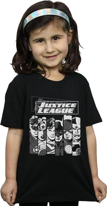 Actual product image Girls Justice League Stripes Cotton T-Shirt (116)