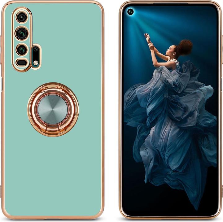 Productafbeelding Cadorabo Hoesje voor Honor 20 PRO in TPU met camerabescherming en ring LM089 Style (Honor 20 Pro)