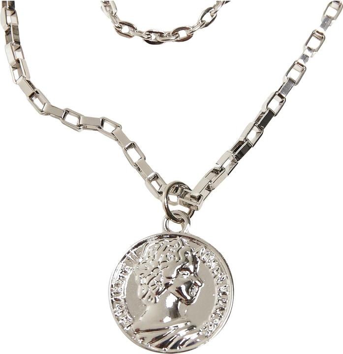 Actual product image Urban Classics Layering Amulet Necklace (70% iron, 30% zinc)