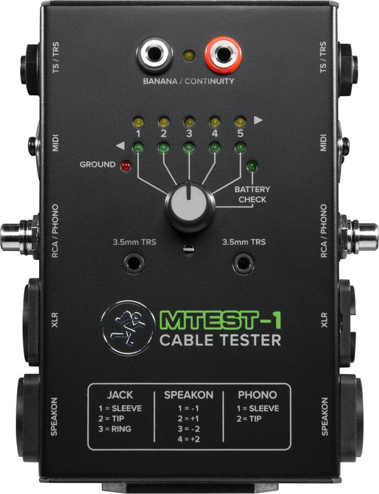 Immagine prodotto Mackie MTest-1 - Tester di cavi (Tester di cavi audio)