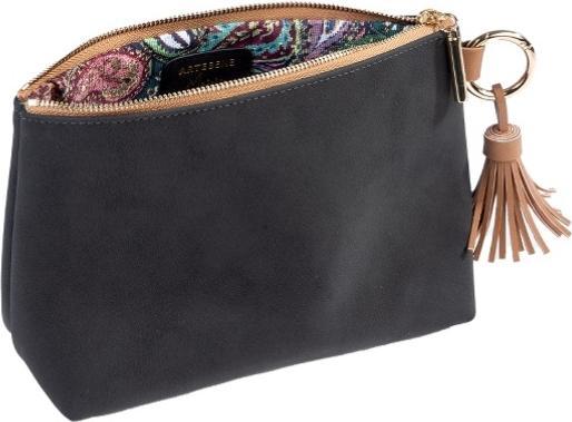 Image du produit Artebene MAJOIE Trousse de toilette petite soft noire - Trousse en cuir végétalien avec mousqueton