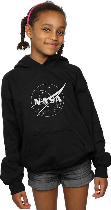 Produktbild Nasa Classic Insignia Logo Monochrome Kapuzenpullover Mädchen (140, 146)