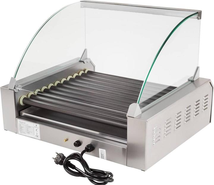 Actual product image Royal Catering Hot Dog Grill - 11 rollers - Teflon
