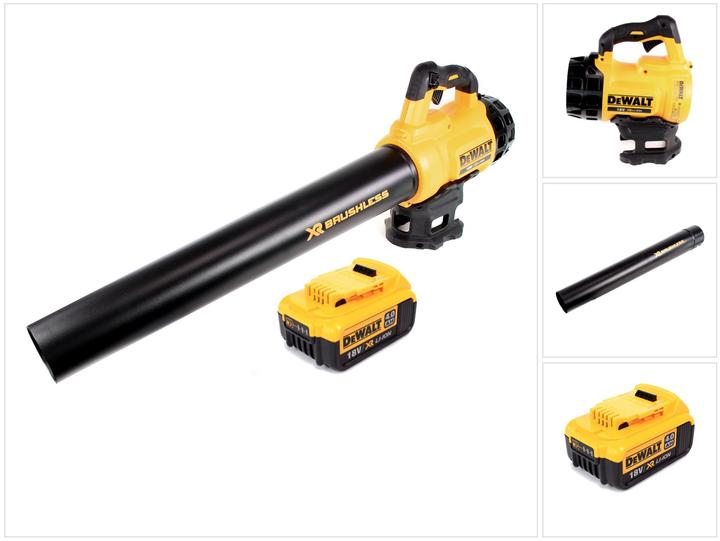 Immagine prodotto DeWalt DCM 562 Soffiatore a batteria 18V + 1x Batteria DCB 182 18V 4,0 Ah - senza caricabatterie (Batteria ricaricabile, Soffiafoglie)