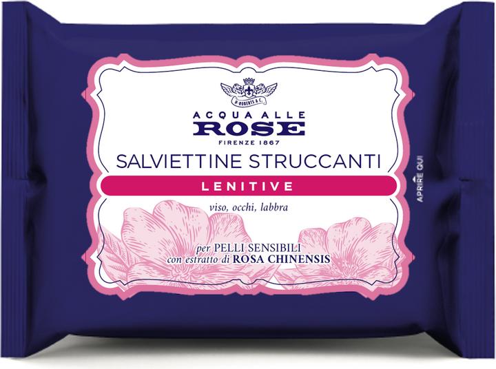 Actual product image Acqua alle rose Sensitive Face Cleansing Wipes 20 pcs (Cleaning cloths, 498.67 ml)