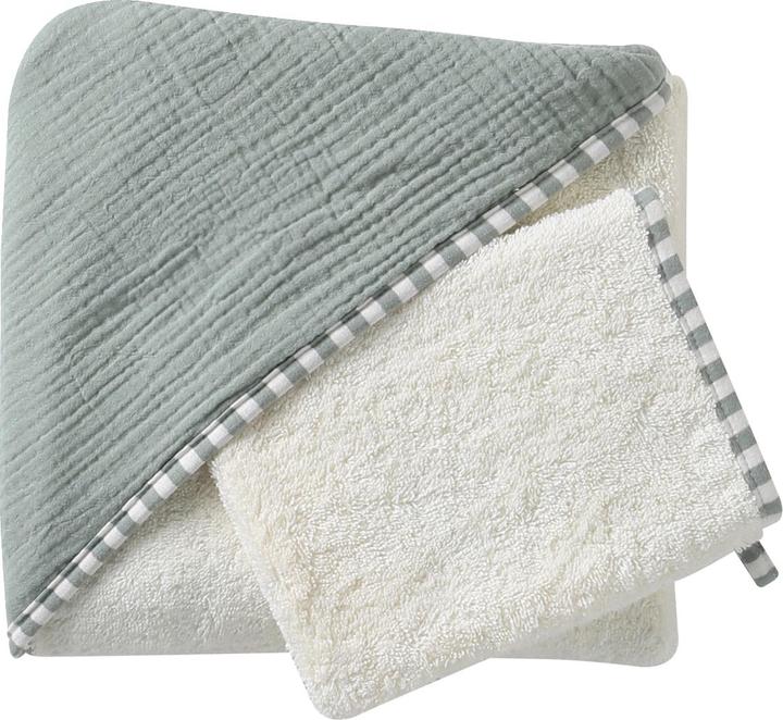 Immagine prodotto Envie de Fraise Bio-Kollektion: Baby Geschenkset aus Wende-Badecape & Waschhandschuh