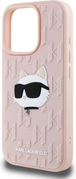 Produktbild Karl Lagerfeld Etui 3D Rubber Monogram & Choupette for iPhone 16 Pro Max pink (Apple iPhone 16 Pro Max)