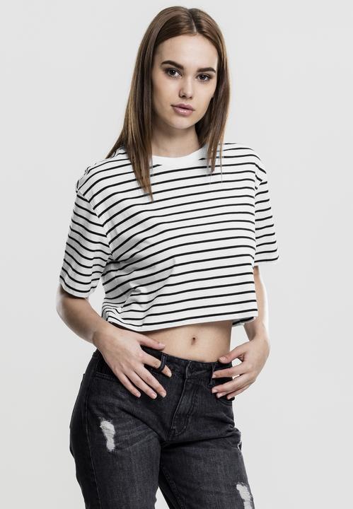 Produktbild Urban Classics Ladies Short Striped Oversized Tee (XS)