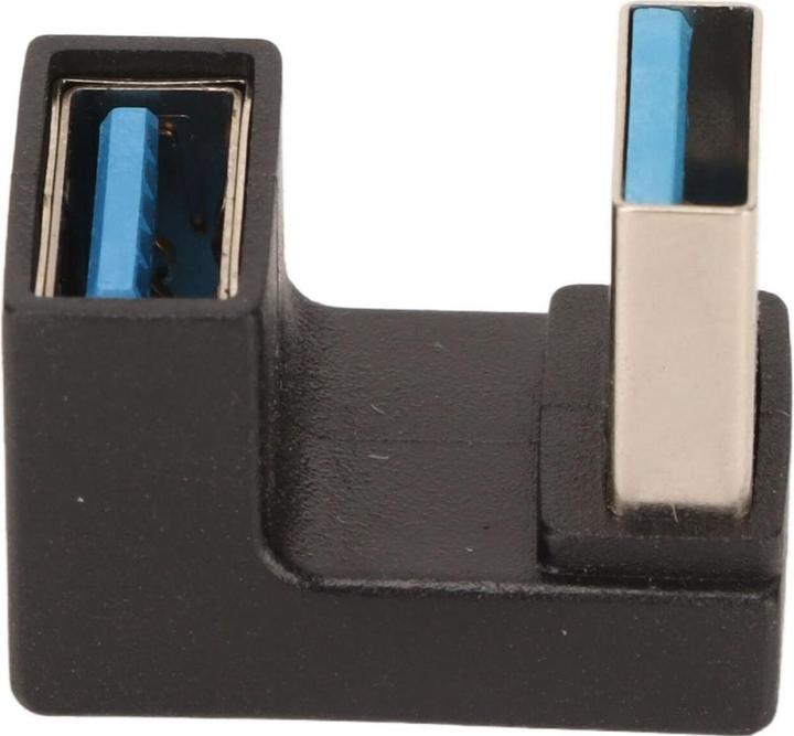 Actual product image PowerGuard USB-A to USB-A 180 degree angle U-shape down adapter (male/female) (USB 3.1)