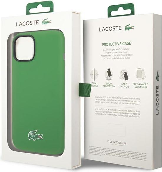 Produktbild Lacoste LCHMP14SSLON iPhone 14 / 15 / 13 6.1" green hardcase with Silicone and MagSafe (Apple iPhone 14, Apple iPhone 15, Apple iPhone 13)