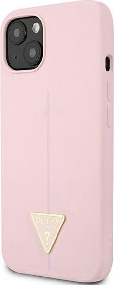 Actual product image Guess GUHCP13SSLTGU iPhone 13 Mini 5.4-inch Thin / Purple Solid Silicone Triangle (Apple iPhone 13 mini)