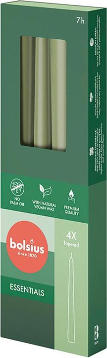 Actual product image Bolsius Pointed candle 24,5x2,4 olive 4pcs (4 pcs.)