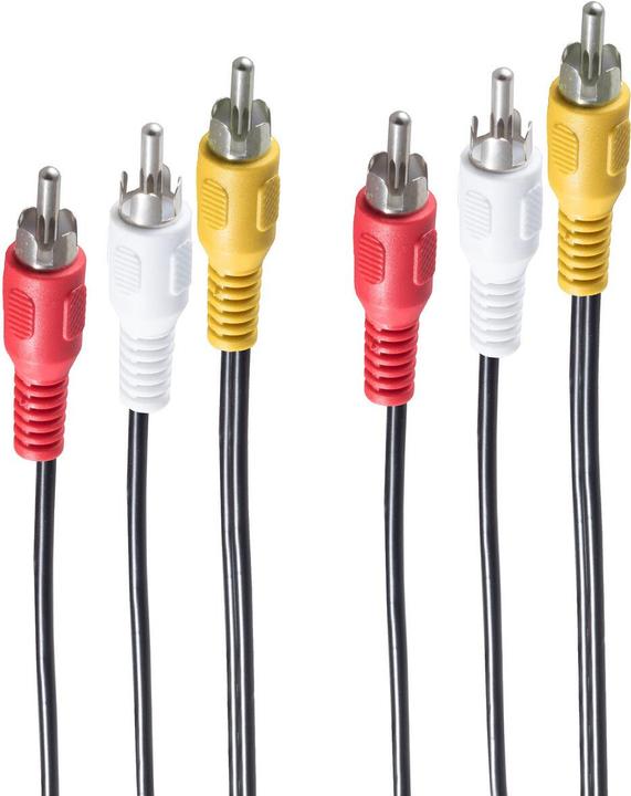 Image du produit Shiverpeaks ®-BASIC-S--Video Câble RCA-3 fiches RCA vers 3 fiches RCA, 1xvidéo, 2xaudio, 5,0m (5 m)