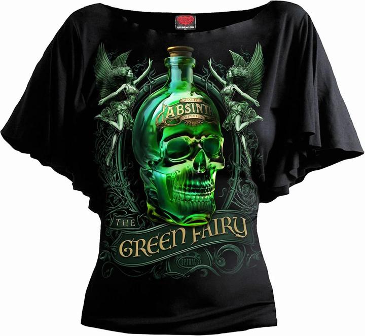 Spiral Femmes/Ladies The Green Fairy Batwing Top (XL)