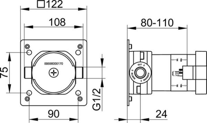 Actual product image Keuco Flush-mounted functional unit IXMO