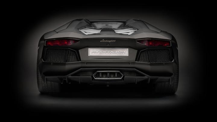 Actual product image Pocher Lamborghini Aventador LP700-4 Roadster Nero Nemesis