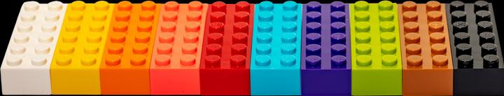 Actual product image LEGO bricks mixed colours - 160 gr. - approx. 1.000 pieces - Colorful basic bricks mix - NEW (LEGO Accessories)