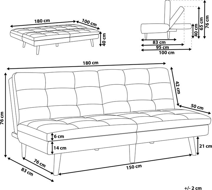 Actual product image Beliani Ronne (Sofa bed)