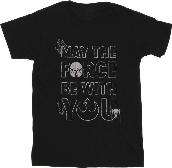 Immagine prodotto Star Wars The Mandalorian May The Force Mando Maglietta Uomo (4XL)