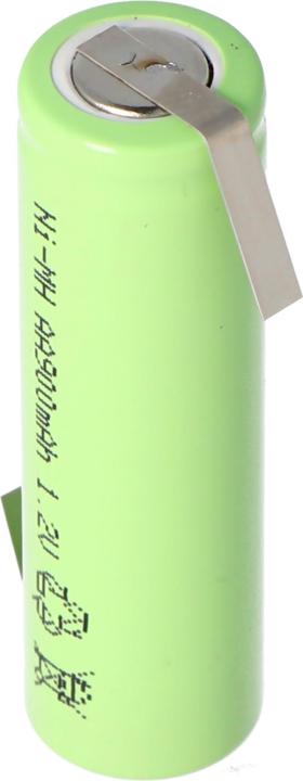 Produktbild AccuCell Akku Flat Top Mignon AA mit Lötfahne in Z-Form (1 Stk., AA, 800 mAh, Ladegerät inkl. Akku)