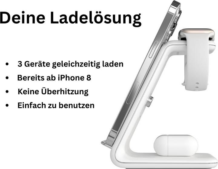 Actual product image Andi be free 3-in-1 wireless charging station (18 W)