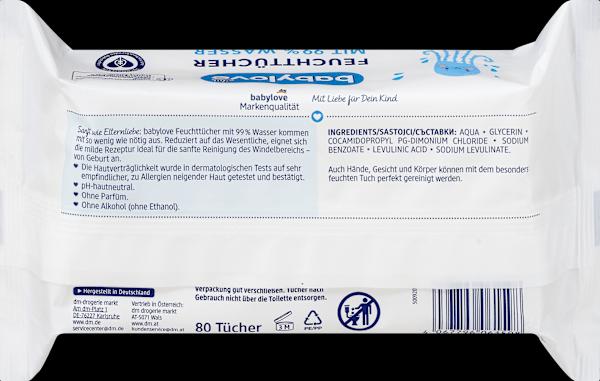 Image du produit dm babylove Lingettes humides (80 pièce(s))
