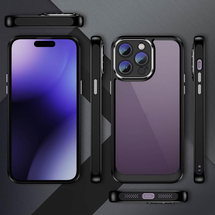 Immagine prodotto Cover-Discount iPhone 15 Pro Max - Custodia con protezione per fotocamera nera (Apple iPhone 15 Pro Max)