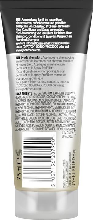 Actual product image John Frieda ProFiller+ Shampoo 75ml (75 ml, Liquid shampoo)