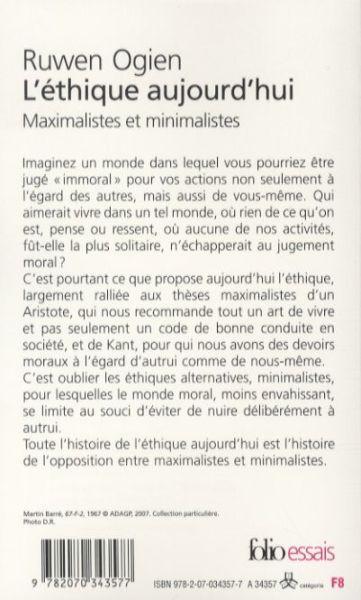Immagine prodotto L'éthique aujourd'hui (Francese, Ogien Ruwen, 2007)
