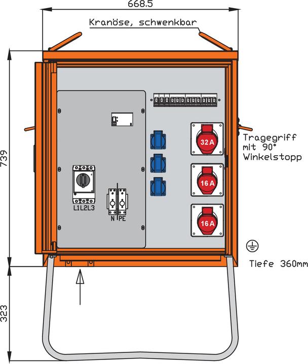 Immagine prodotto Walther Werke WAL WV0280R1 Armadio di distribuzione 44kVA