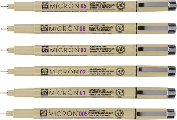 Image du produit Sakura Pigma Micron (Noir, 6 x)