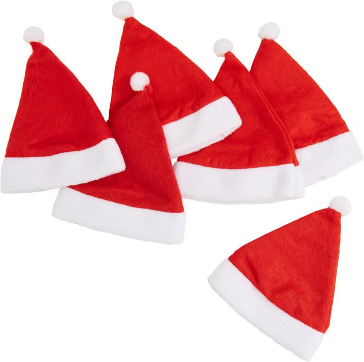 Immagine prodotto VBS Cappelli di Natale per testa di 8 cm di diametro, 6 pezzi.