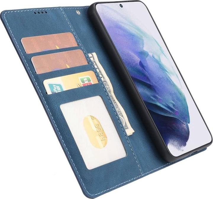 Produktbild Cover-Discount Galaxy S23 - Leder Etui Hülle blau (Samsung Galaxy S23)