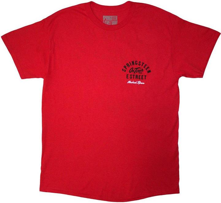 Actual product image Bruce Springsteen Unisex Adult Tour '24 Madrid Event Back Print T-Shirt (L)