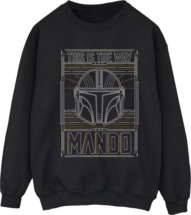 Star Wars The Mandalorian The Way Outline Helm Sweatshirt (XXL)