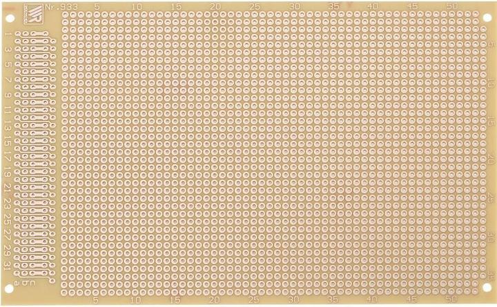 Actual product image Rademacher WR Test board according to IHK guideline Hard paper (L x W) 160 mm x 100 mm 35 µm grid size 2.54 mm (Circuit board)