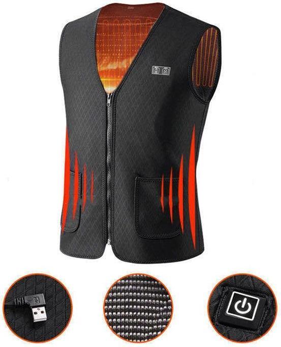 Immagine prodotto Hermex XXS gilet riscaldato gilet elettrico riscaldato gilet termico unisex 7 zone (XXS)