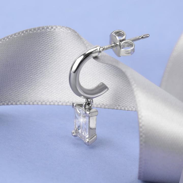Actual product image La Petite Story Hoop Earrings White (Brass)