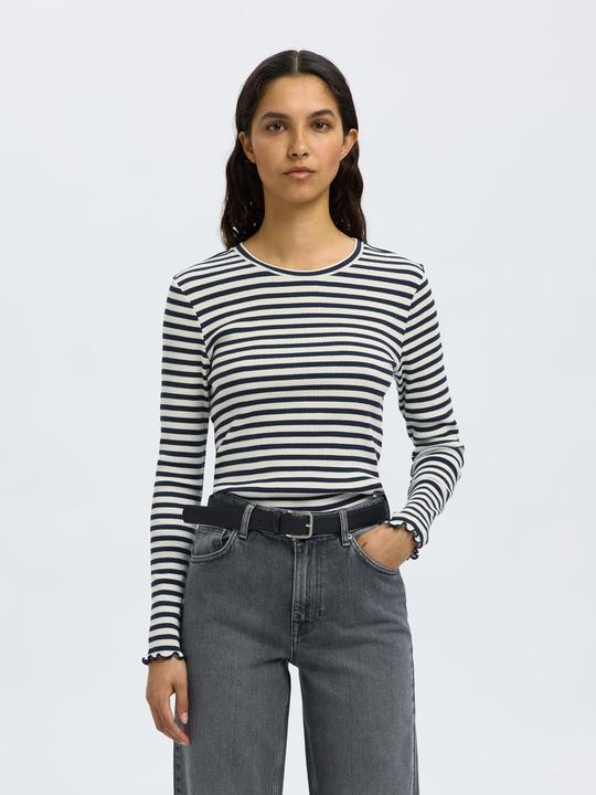 Image du produit Selected Femme Slfanna Ls Crew Neck Tee Str Noos (XL)