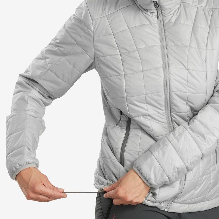 Actual product image Forclaz Padded jacket mountain trekking MT100 comfort down to -5 °C ladies grey (S)