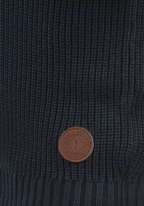 Actual product image Solid Xenox Men's Jumper Chunky Knit Pullover Troyer Made Of 100% Cotton (S)