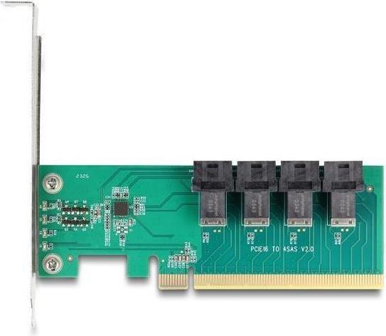 Actual product image Delock 90777 - PCI Express x16 card to 4 x internal SFF-8643 NVMe - Bifurcation - Low Pro