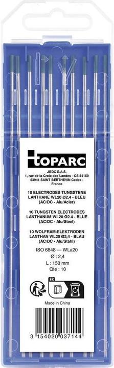 Image du produit GYS Electrodes tungstène 10 pcs, Lanthane WL20 Ø 2,4mm