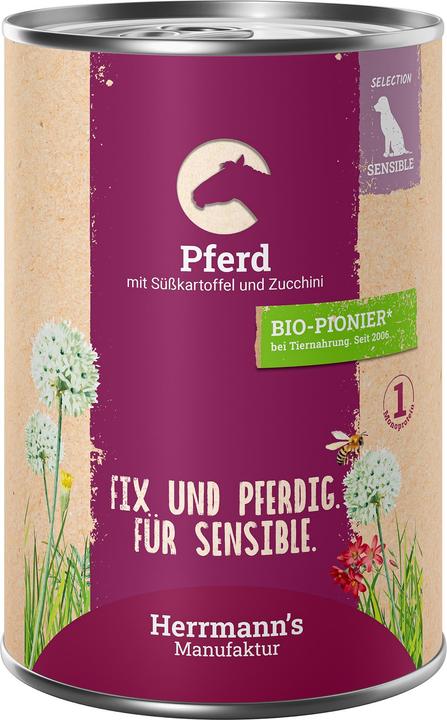 Actual product image Herrmanns Horse with sweet potato and courgette (Adult, 1 pcs., 400 g)