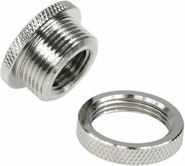 Actual product image Aquatuning Fillport silver nickel knurled universal