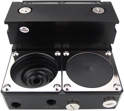 Actual product image Koolance RP-452X2 Dual 5.25" reservoir for 2 PMP-450/S D5