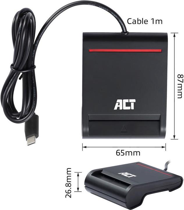 Produktbild External USB-C Smartcard eID Card Reader (USB 2.0)